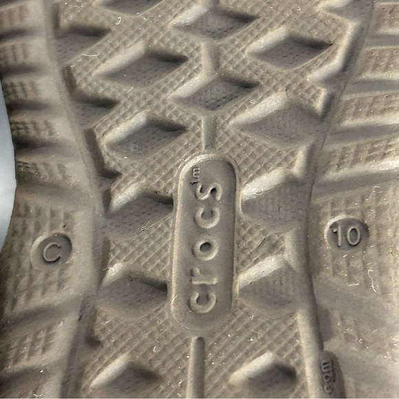 Crocs  Brown Sandal Toddler Kids Size C10 Hook Loop Shoes - Picture 7 of 10